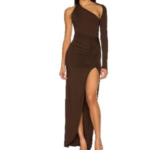 Romona Maxi Dress in Chocolate Brown
